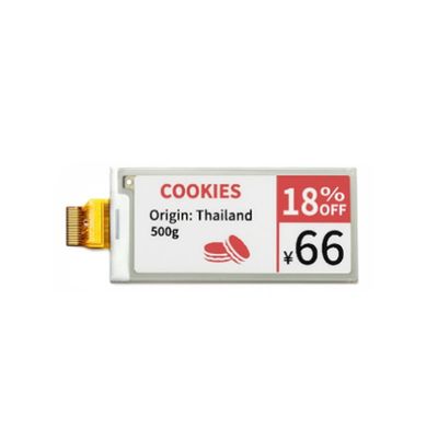 2.9 inci E-paper Tampilan dengan resolusi 128x296 dan SPI Interface untuk rak elektronik dan catatan lengket
